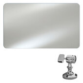  Radiance Frameless 30'' W x 36'' H Horizontal Hung Rectangular Polished Radius Edge Bath Mirror w/ Polished Nickel Transitional Brackets