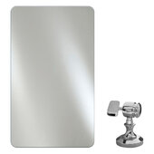  Radiance Frameless Collection 30'' W x 36'' H Vertical Hung Rectangular Polished Radius Edge Bath Mirror w/ Polished Nickel Transitional Brackets