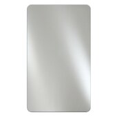  Radiance Frameless Collection 24'' W x 36'' H Vertical Hung Rectangular Polished Radius Edge Bathroom Mirror, 24'' W x 3/16'' D x 36'' H
