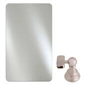  Radiance Frameless Collection 20'' W x 30'' H Vertical Hung Rectangular Polished Radius Edge Bathroom Mirror w/ Satin Nickel Traditional Brackets