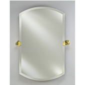  Double Arch Mirror, Polished Brass, 24'' W x 38'' D