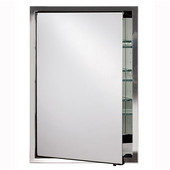  Urban Steel Collection Large Medicine Cabinet in Polished Finish with Stainless Steel Frame, 22'' W x 28'' H