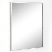  Urban Steel Rectangle Wall Mirror in Polished Stainless Steel, 20'' W x 30'' H, 3/8'' Wide Frame, Available in Multiple Sizes