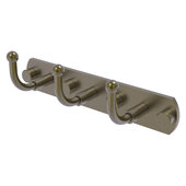  Skyline Collection 3-Position Bathroom Multi Hook in Antique Brass, 8'' W x 2-1/2'' D x 2-11/16'' H