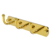  Skyline Collection 3-Position Bathroom Multi Hook in Polished Brass, 8'' W x 2-1/2'' D x 2-11/16'' H