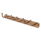  Skyline Collection 6-Position Tie and Belt Rack in Brushed Bronze, 15-1/2'' W x 2-1/2'' D x 2-11/16'' H