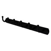  Skyline Collection 6-Position Tie and Belt Rack in Matte Black, 15-1/2'' W x 2-1/2'' D x 2-11/16'' H