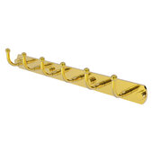  Skyline Collection 6-Position Tie and Belt Rack in Polished Brass, 15-1/2'' W x 2-1/2'' D x 2-11/16'' H