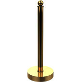  Contemporary Counter Top Kitchen Paper Towel Holder, Unlacquered Brass