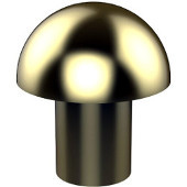  106 Series Designer Cabinet Knobs Collection 1'' Diameter Round Mushroom Cabinet Knob in Satin Brass (Premium Finish), Available in Multiple Finishes