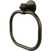  Continental Collection Towel Ring with Twist Accents, Antique Brass