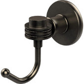  Continental Collection Robe Hook with Dotted Accents, Antique Pewter