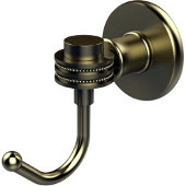  Continental Collection Robe Hook with Dotted Accents, Satin Brass