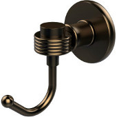 Continental Collection Robe Hook with Groovy Accents, Brushed Bronze