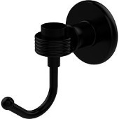  Continental Collection Robe Hook with Groovy Accents, Matte Black