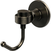  Continental Collection Robe Hook with Groovy Accents, Antique Pewter