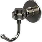  Continental Collection Robe Hook with Groovy Accents, Polished Nickel