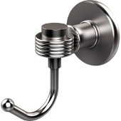  Continental Collection Robe Hook with Groovy Accents, Satin Chrome