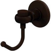  Continental Collection Robe Hook with Twist Accents, Antique Bronze