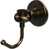  Continental Collection Robe Hook with Twist Accents, Brushed Bronze