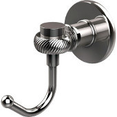  Continental Collection Robe Hook with Twist Accents, Polished Chrome