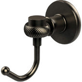  Continental Collection Robe Hook with Twist Accents, Antique Pewter