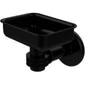  Continental Collection Wall Mounted Soap Dish Holder with Dotted Accents, Matte Black