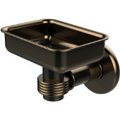  Continental Collection Wall Mounted Soap Dish Holder with Groovy Accents, Brushed Bronze