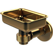  Continental Collection Wall Mounted Soap Dish Holder with Groovy Accents, Polished Brass