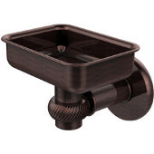  Continental Collection Wall Mounted Soap Dish Holder with Twist Accents, Antique Copper