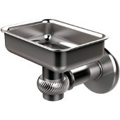  Continental Collection Wall Mounted Soap Dish Holder with Twist Accents, Satin Chrome