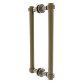  Contemporary Collection 12'' Back to Back Shower Door Pull in Antique Brass, 13-3/8'' W x 7-3/16'' D x 1-11/16'' H