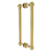  Contemporary Collection 12'' Back to Back Shower Door Pull in Unlacquered Brass, 13-3/8'' W x 7-3/16'' D x 1-11/16'' H