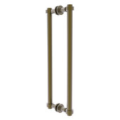  Contemporary Collection 18'' Back to Back Shower Door Pull in Antique Brass, 19-3/8'' W x 7-3/16'' D x 1-11/16'' H