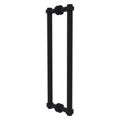  Contemporary Collection 18'' Back to Back Shower Door Pull in Matte Black, 19-3/8'' W x 7-3/16'' D x 1-11/16'' H