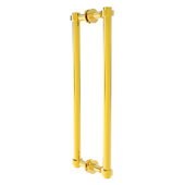  Contemporary Collection 18'' Back to Back Shower Door Pull in Polished Brass, 19-3/8'' W x 7-3/16'' D x 1-11/16'' H