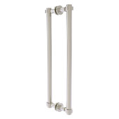  Contemporary Collection 18'' Back to Back Shower Door Pull in Satin Nickel, 19-3/8'' W x 7-3/16'' D x 1-11/16'' H
