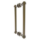  Contemporary Collection 12'' Back to Back Shower Door Pull with Dotted Accent in Antique Brass, 13-3/8'' W x 7-3/16'' D x 1-11/16'' H