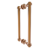  Contemporary Collection 12'' Back to Back Shower Door Pull with Dotted Accent in Brushed Bronze, 13-3/8'' W x 7-3/16'' D x 1-11/16'' H