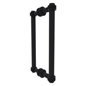  Contemporary Collection 12'' Back to Back Shower Door Pull with Dotted Accent in Matte Black, 13-3/8'' W x 7-3/16'' D x 1-11/16'' H