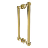  Contemporary Collection 12'' Back to Back Shower Door Pull with Dotted Accent in Unlacquered Brass, 13-3/8'' W x 7-3/16'' D x 1-11/16'' H