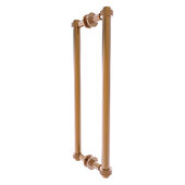  Contemporary Collection 18'' Back to Back Shower Door Pull with Dotted Accent in Brushed Bronze, 19-3/8'' W x 7-3/16'' D x 1-11/16'' H