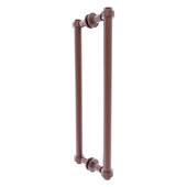  Contemporary Collection 18'' Back to Back Shower Door Pull with Grooved Accent in Antique Copper, 19-3/8'' W x 7-3/16'' D x 1-11/16'' H
