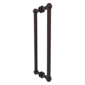  Contemporary Collection 18'' Back to Back Shower Door Pull with Grooved Accent in Venetian Bronze, 19-3/8'' W x 7-3/16'' D x 1-11/16'' H