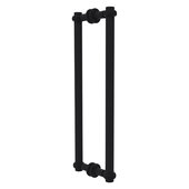  Contemporary Collection 18'' Back to Back Shower Door Pull with Twisted Accent in Matte Black, 19-3/8'' W x 7-3/16'' D x 1-11/16'' H