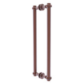  Contemporary Collection 18'' Back to Back Shower Door Pull with Twisted Accent in Antique Copper, 19-3/8'' W x 7-3/16'' D x 1-11/16'' H