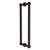  Contemporary Collection 18'' Back to Back Shower Door Pull with Twisted Accent in Oil Rubbed Bronze, 19-3/8'' W x 7-3/16'' D x 1-11/16'' H