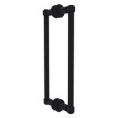  Contemporary Collection 12'' Back to Back Shower Door Pull in Matte Black, 14-5/16'' W x 5-5/8'' D x 1-11/16'' H