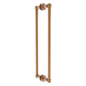  Contemporary Collection 18'' Back to Back Shower Door Pull in Brushed Bronze, 20-5/16'' W x 5-5/8'' D x 1-11/16'' H