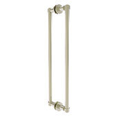  Contemporary Collection 18'' Back to Back Shower Door Pull in Polished Nickel, 20-5/16'' W x 5-5/8'' D x 1-11/16'' H